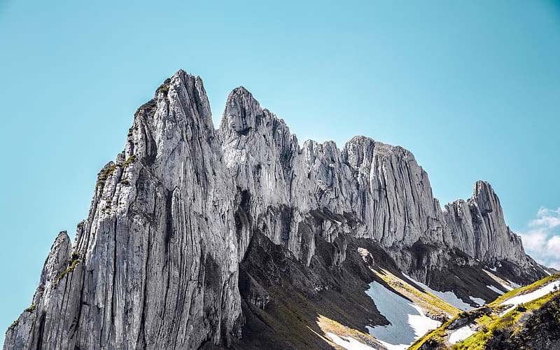 Mountain Peak Appenzell Alps Switzerland, HD wallpaper