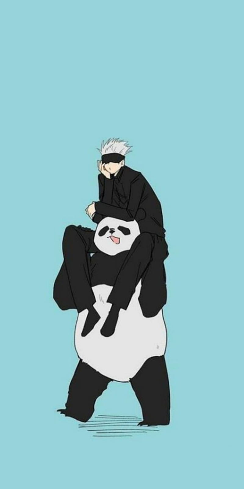 Gojo and panda, jujutsu kaisen, HD phone wallpaper