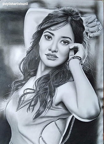 Deepika padukoneindian actress pencil portrait