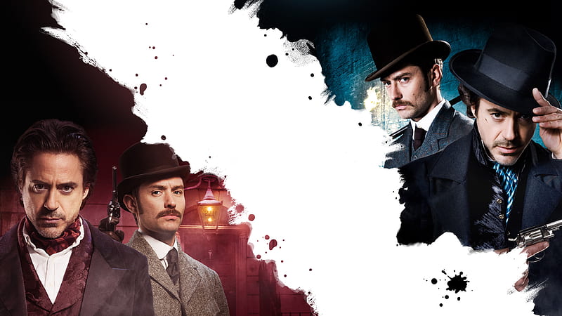 Sherlock Holmes, Sherlock Holmes: A Game of Shadows, John H. Watson, Jude Law, Robert Downey Jr., HD wallpaper
