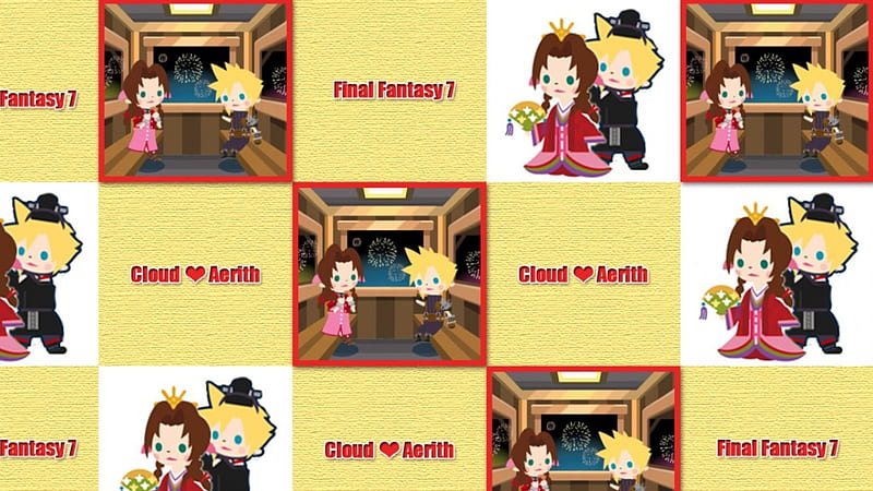 Cloud and Aerith -lovers-, cloud, Aerith, FF7, Final fantasy, HD wallpaper