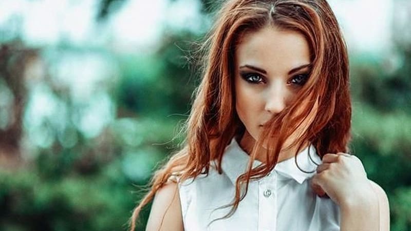 Alla Berger, Face, Red Hairs, Russian Model, Charming, Green Eyes, Look, HD wallpaper