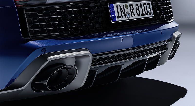 2019 Audi R8 Coupe (Color: Ascari Blue Metallic) - Exhaust, HD wallpaper