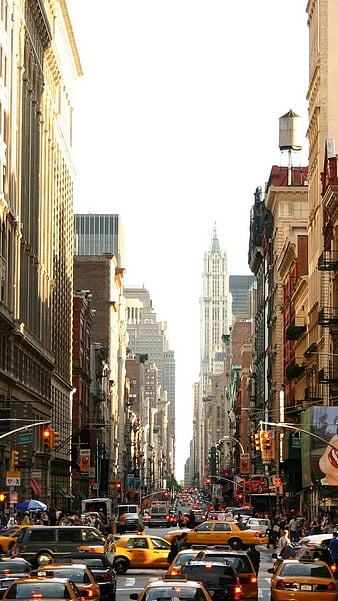 Manhattan Street City Manhattan Busy Street New New York Street Usa Hd Phone Wallpaper Peakpx