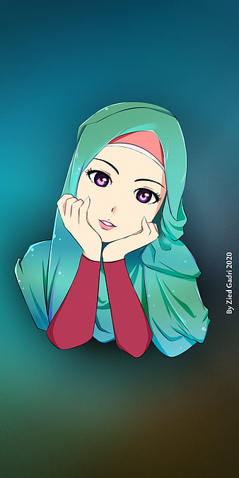 Cute hijab girl hide face,profile muslim girl - Photo #1637 - PNG