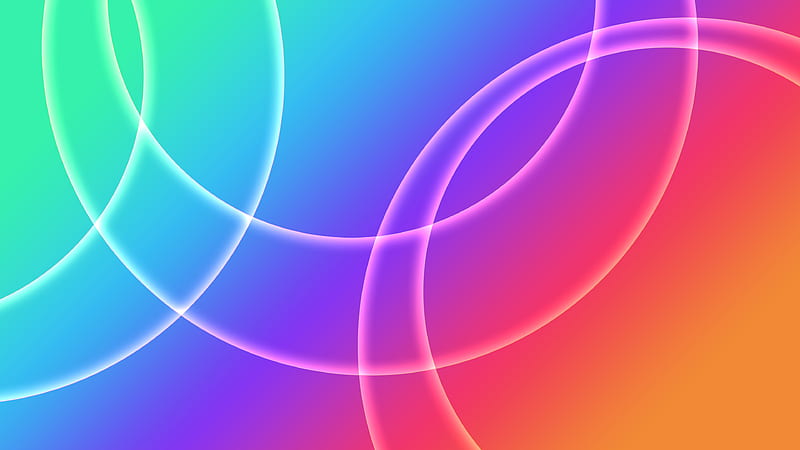 Colorful Multiple Circles Abstraction Abstract, HD wallpaper