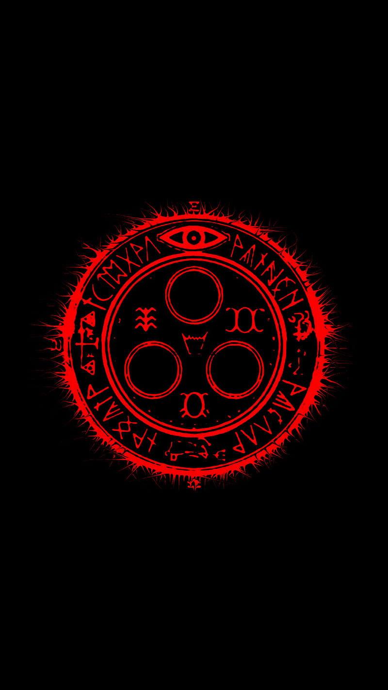 Halo of the Sun, silent, hill, symbol, horror, amoled, black, red, HD phone wallpaper