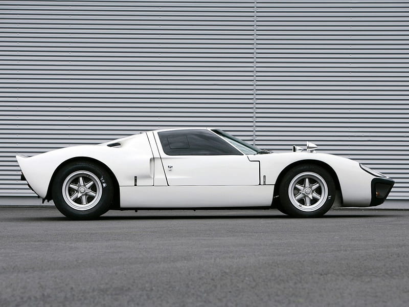 1966 ford gt40, white, ford, car, sporty, HD wallpaper