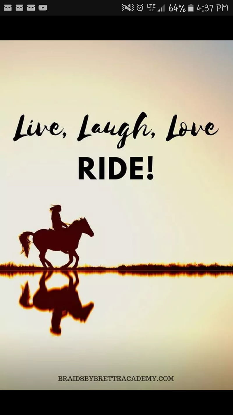 Live laugh love ride, cowgirl, horse, horses, riding, HD phone wallpaper