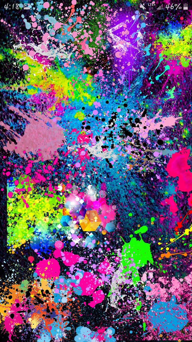 HD   Colorful Mess Abstract Paint Splash 