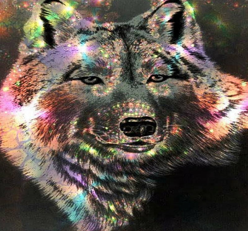 Portrait of a wolf, painting, wolf, portait, head, HD wallpaper | Peakpx