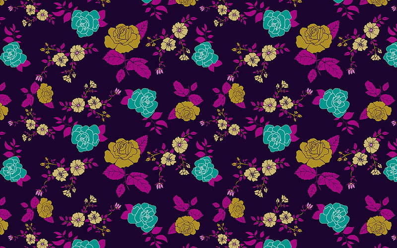 Texture, rose, black, flower, paper, pink, blue, pattern, yellow, purple, HD wallpaper