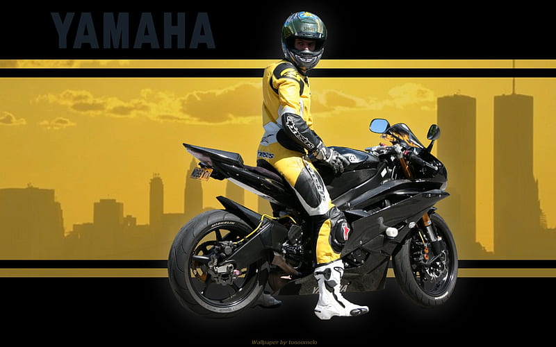 Yamaha, sport, leather, yzf-r6, moto, bike, motorcycle, HD wallpaper