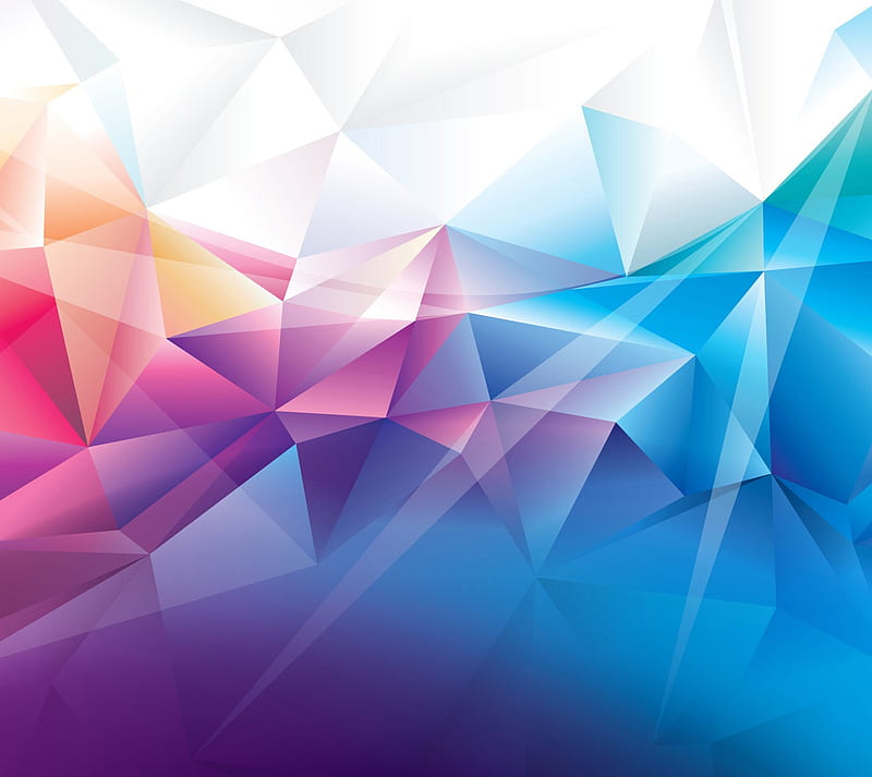 Colorful Polygons, colorful, geometric, polygons, vector, HD wallpaper