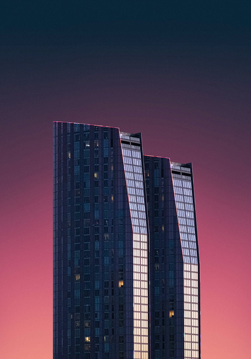 skyscraper, building, architecture, minimalism, HD phone wallpaper