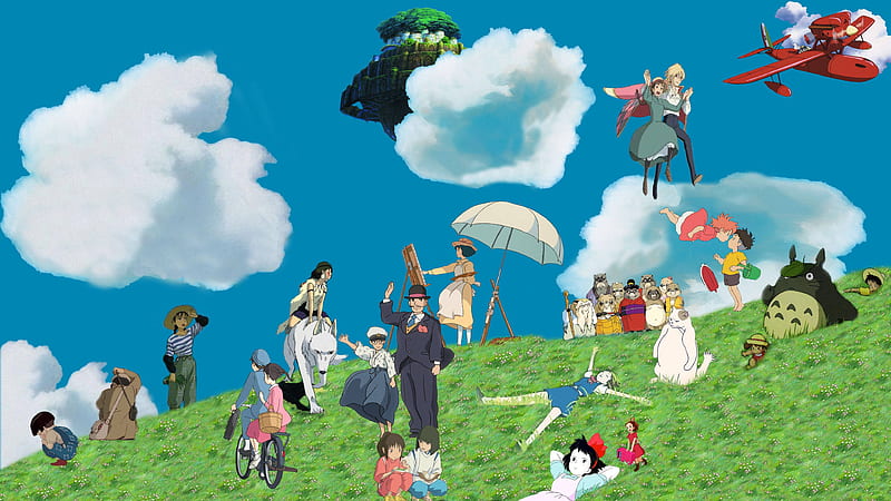 Studio Ghibli Characters Having Fun, Studio Ghibli Beautiful, HD wallpaper