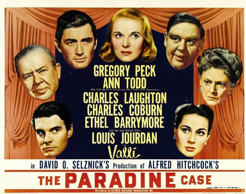 Classic Movies - The Paradine Case (1947), Louis Jordan, Classic Movies, Ethel Barrymore, Alfred Hitchcock, Ann Todd, Gregory Peck, Alida Valli, Charles Laughton, Charles Coburn, HD wallpaper