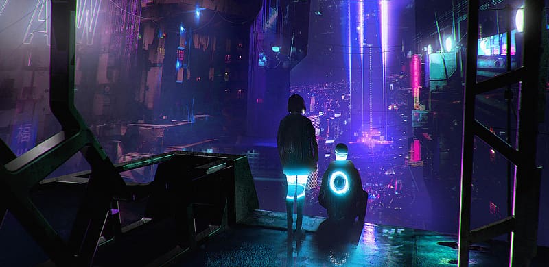 City, Cyberpunk, Neon, Sci Fi, Futuristic, HD wallpaper