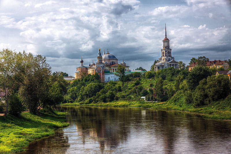 cathedral monastery, tver oblast, torzhok, russia, HD wallpaper