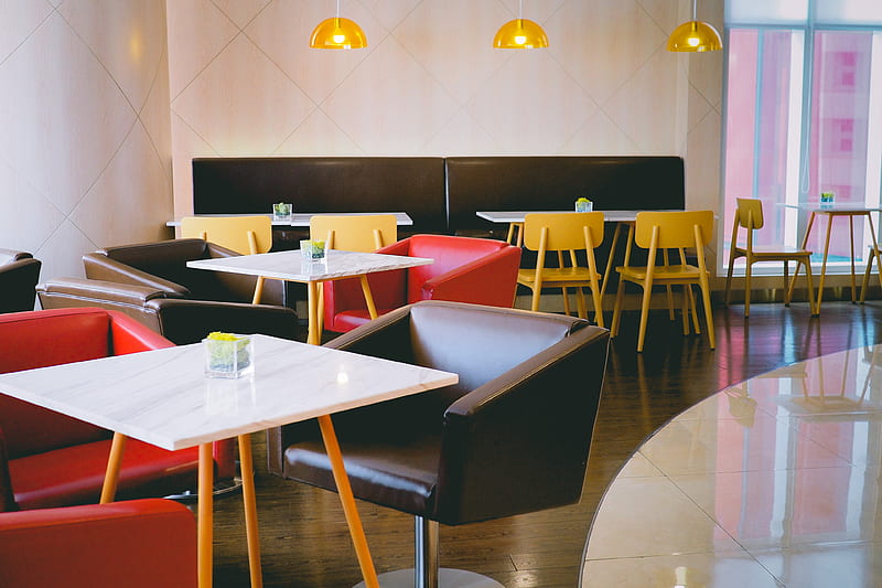 restaurant interior, HD wallpaper