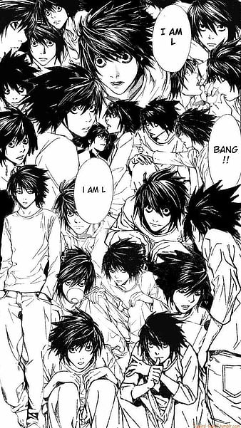 L, deathnote, l deathnote, l lawliet, light yagami, ryuzaki, shinigami,  yagami light, HD phone wallpaper