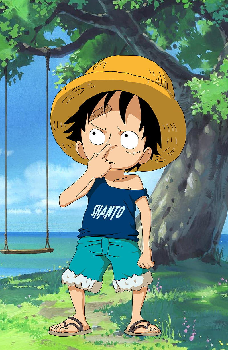 KID LUFFY, Monkey D. Luffy, One Piece, anime, HD phone wallpaper