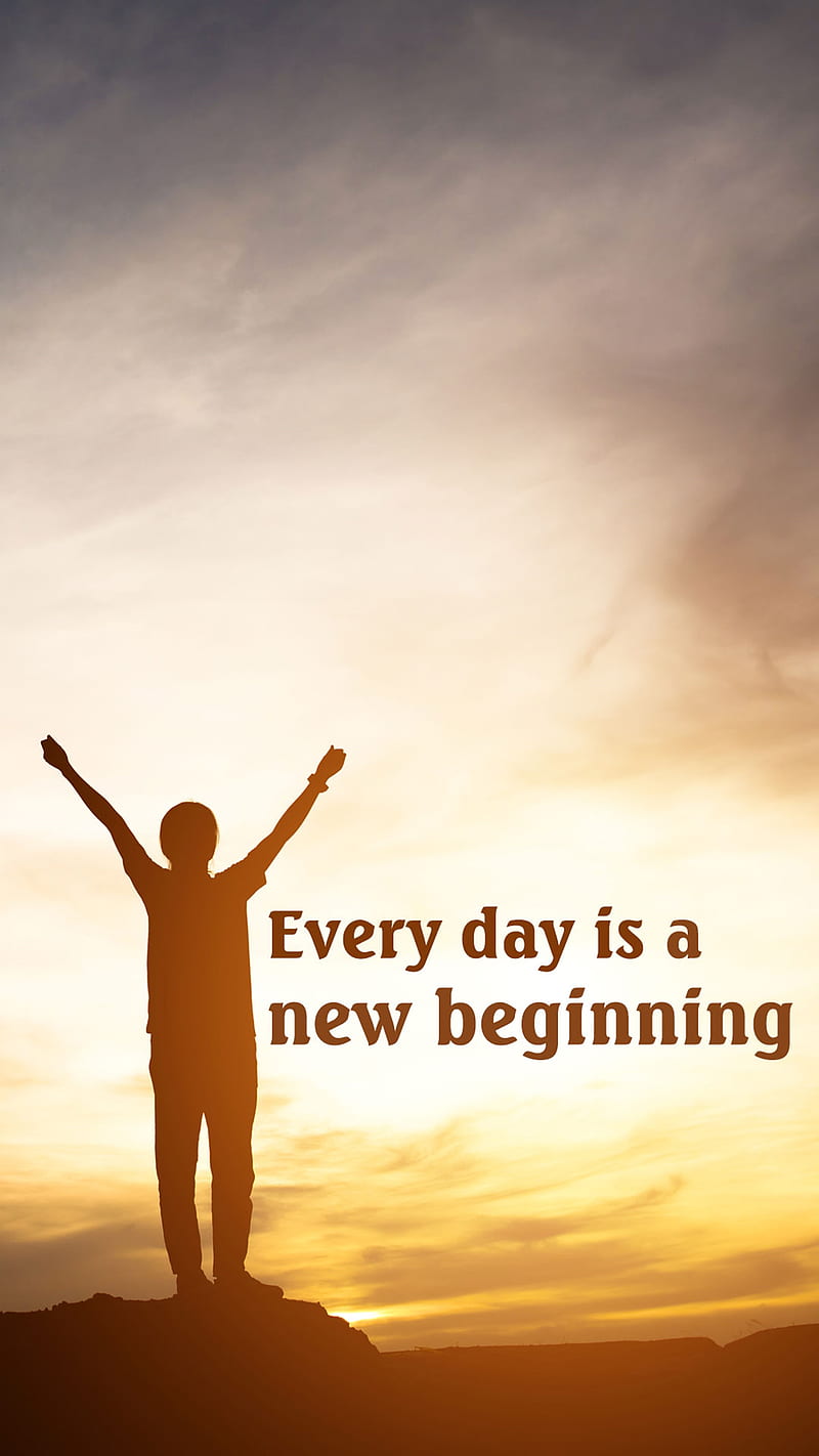 every day, beginning, hayatikdrgl, human, motivaton, new, orange, HD phone wallpaper