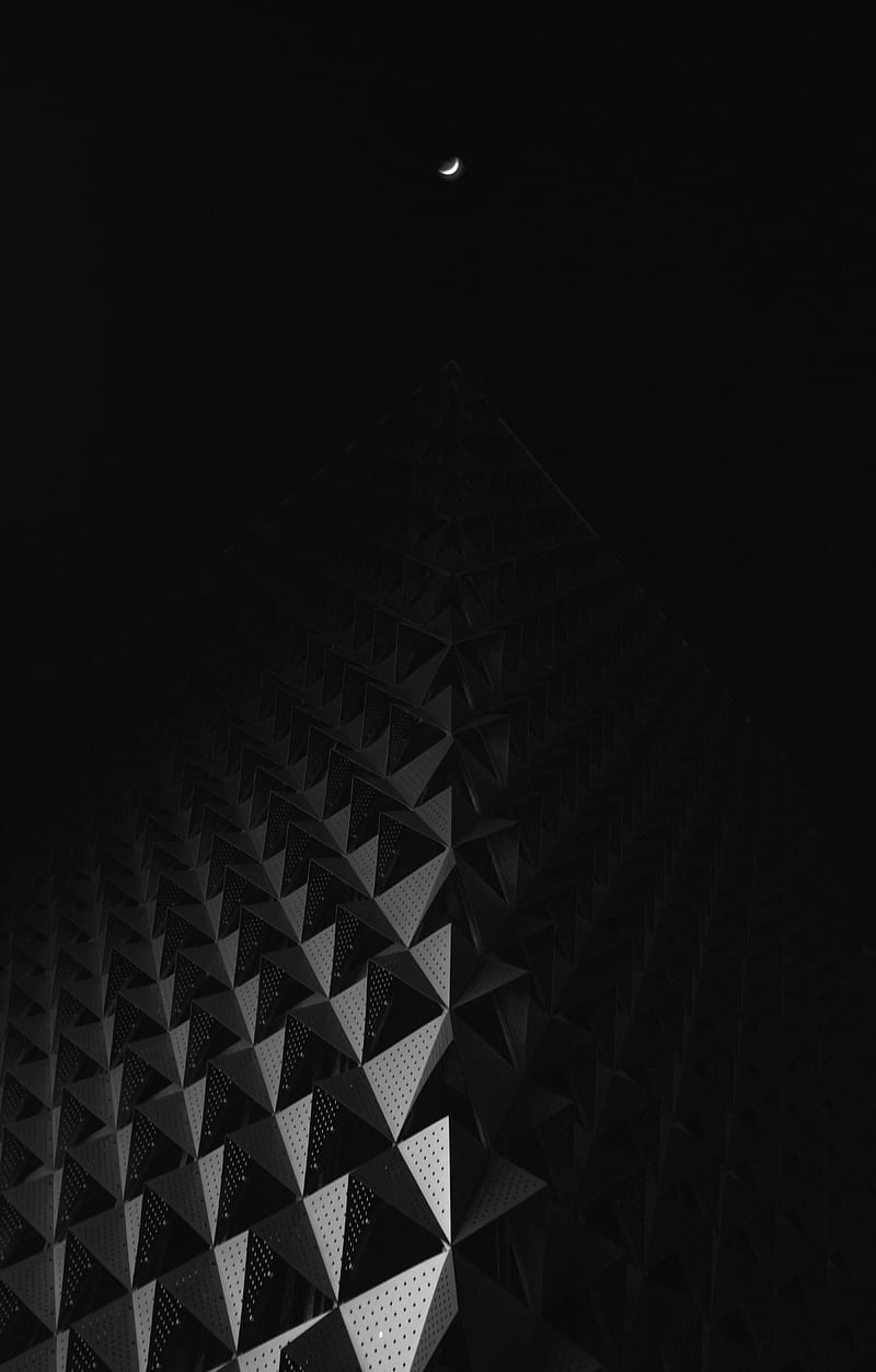 building, dark, bw, architecture, HD phone wallpaper