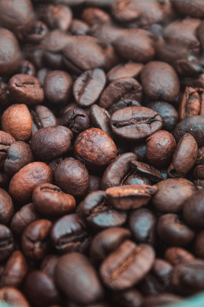 coffee beans, coffee, roasted, macro, HD phone wallpaper