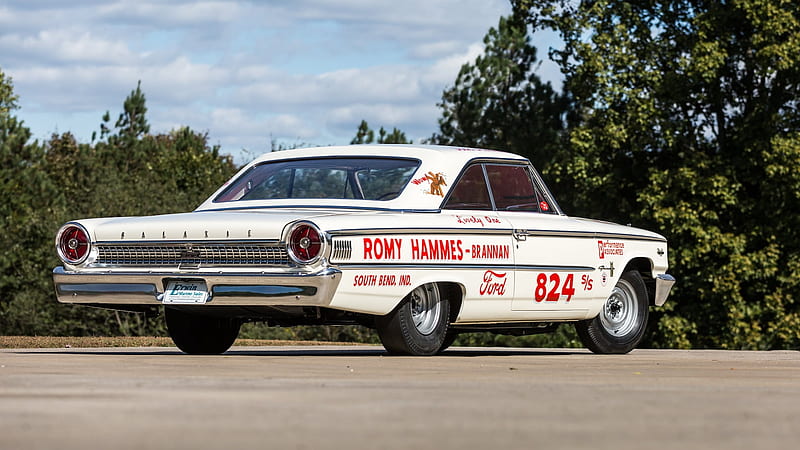 1963 Ford Galaxie 500 Lightweight, Classic, Decals, White, Ford, HD wallpaper