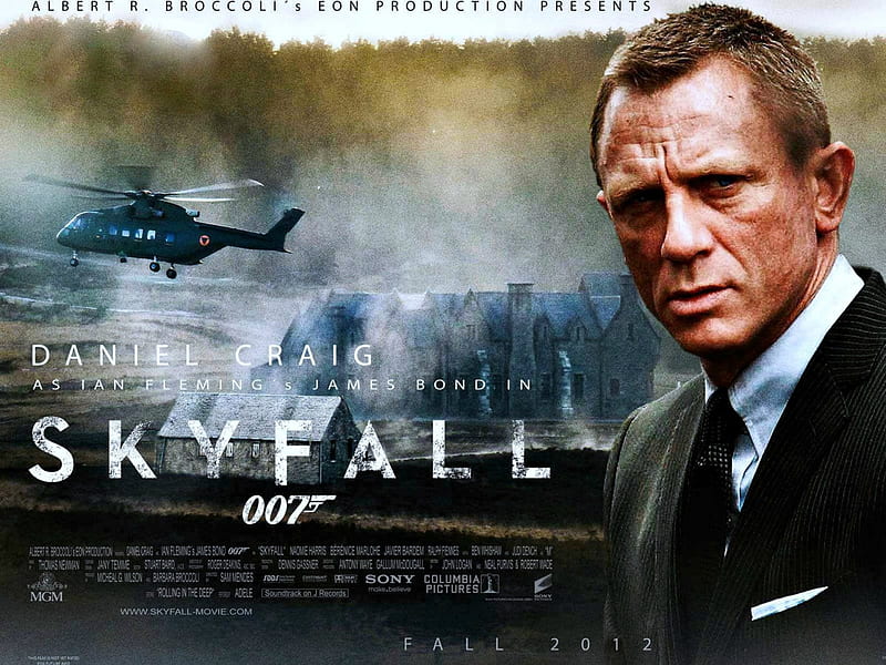 Skyfall Movie Poster, Danial Craig, Skyfall, 007, Movies, HD wallpaper