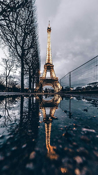 Eiffel Tower Wallpaper 4K France Night Paris Reflection 8437