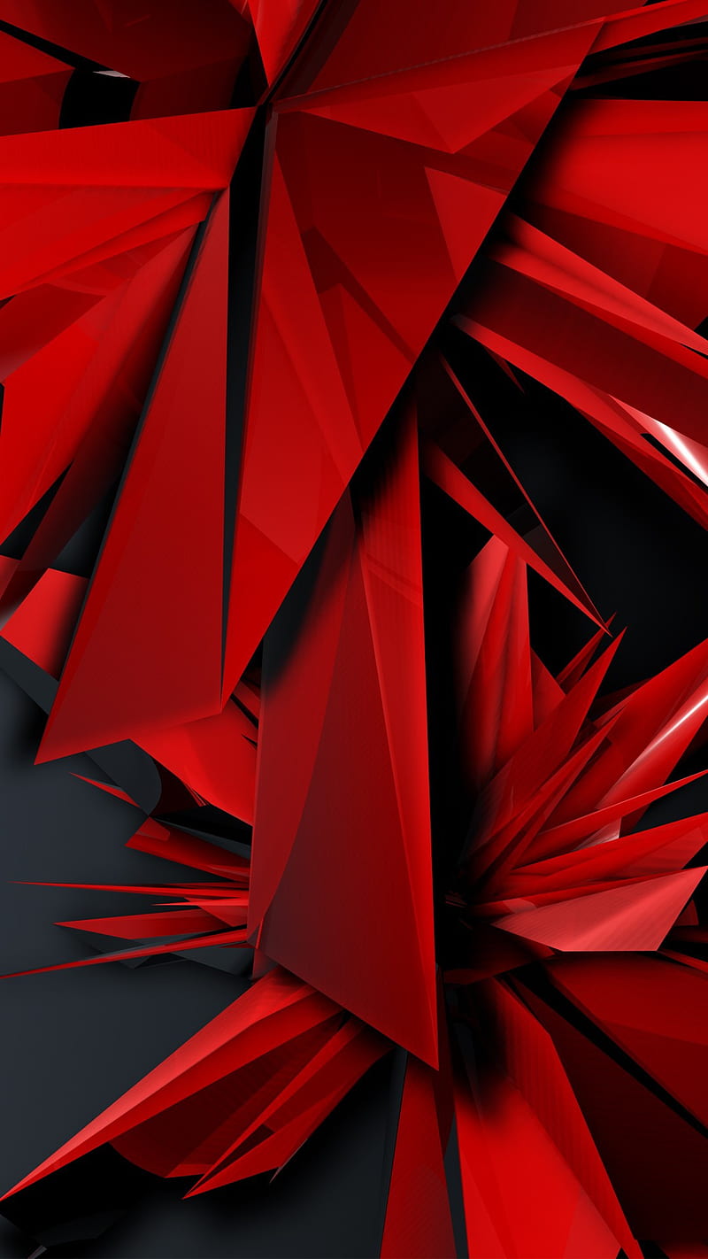 Polygon Art, 3d, abstract, background, digital, geometric, red, shapes, HD  phone wallpaper | Peakpx