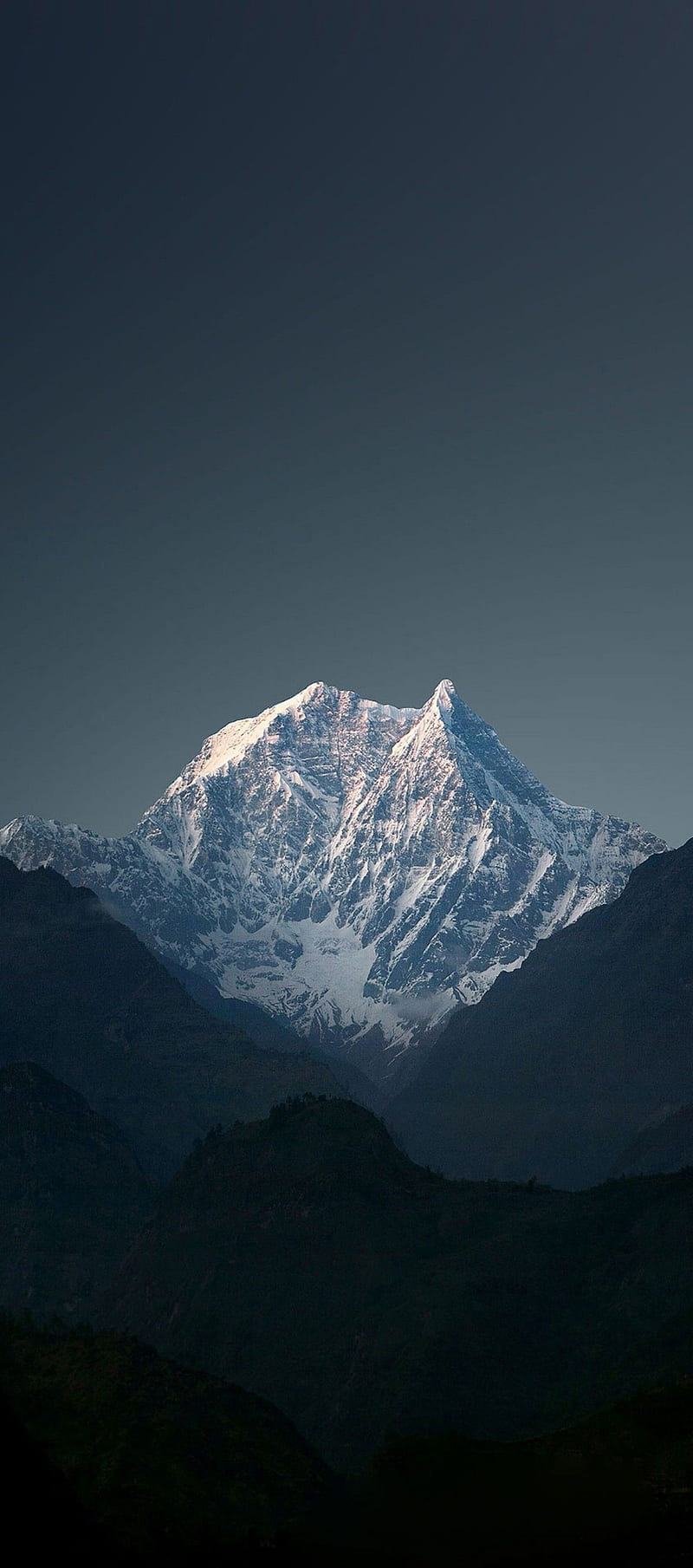 Dark Minimalist Mountain, Dark Sky Mountain, HD phone wallpaper