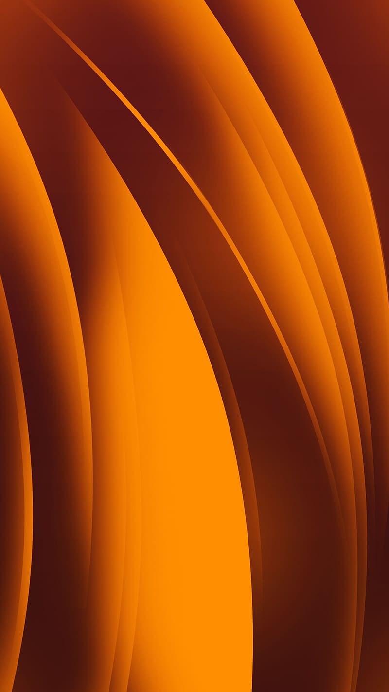 Orange Shiny Wave, design, , mobile, , iphone, android, orange, gold, golden, abstract, wave, new, 2023, shiny, HD phone wallpaper