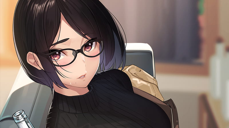 Short Hair Anime Girl With Glasses Anime Girl, HD wallpaper | Peakpx