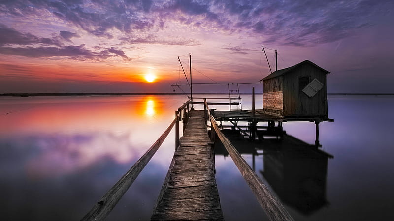 Calm chalet on the lake-Windows 10, HD wallpaper