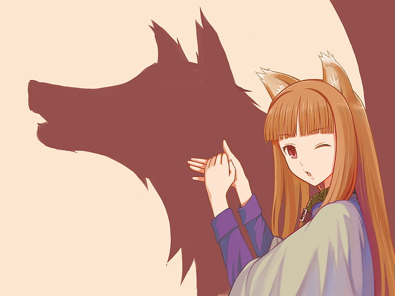 Spice and Wolf, shadow puppets, wolfgirl, horo, wolf girl, holo, wolf, HD wallpaper