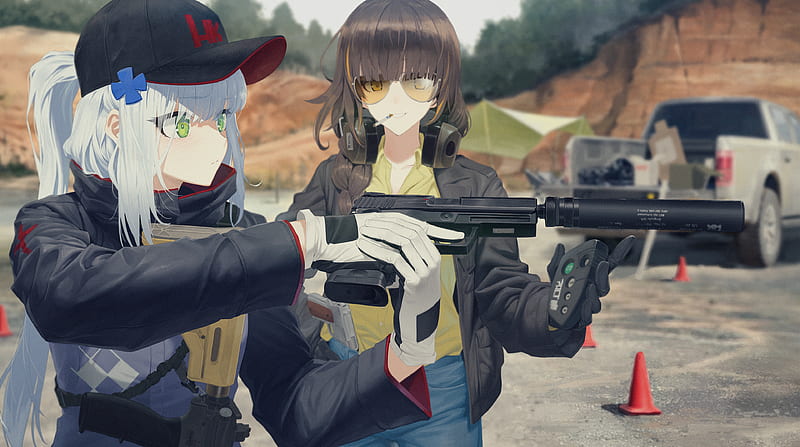 Video Game, Girls Frontline, Glasses, HK416 (Girls Frontline), M16a1 (Girls Frontline), HD wallpaper