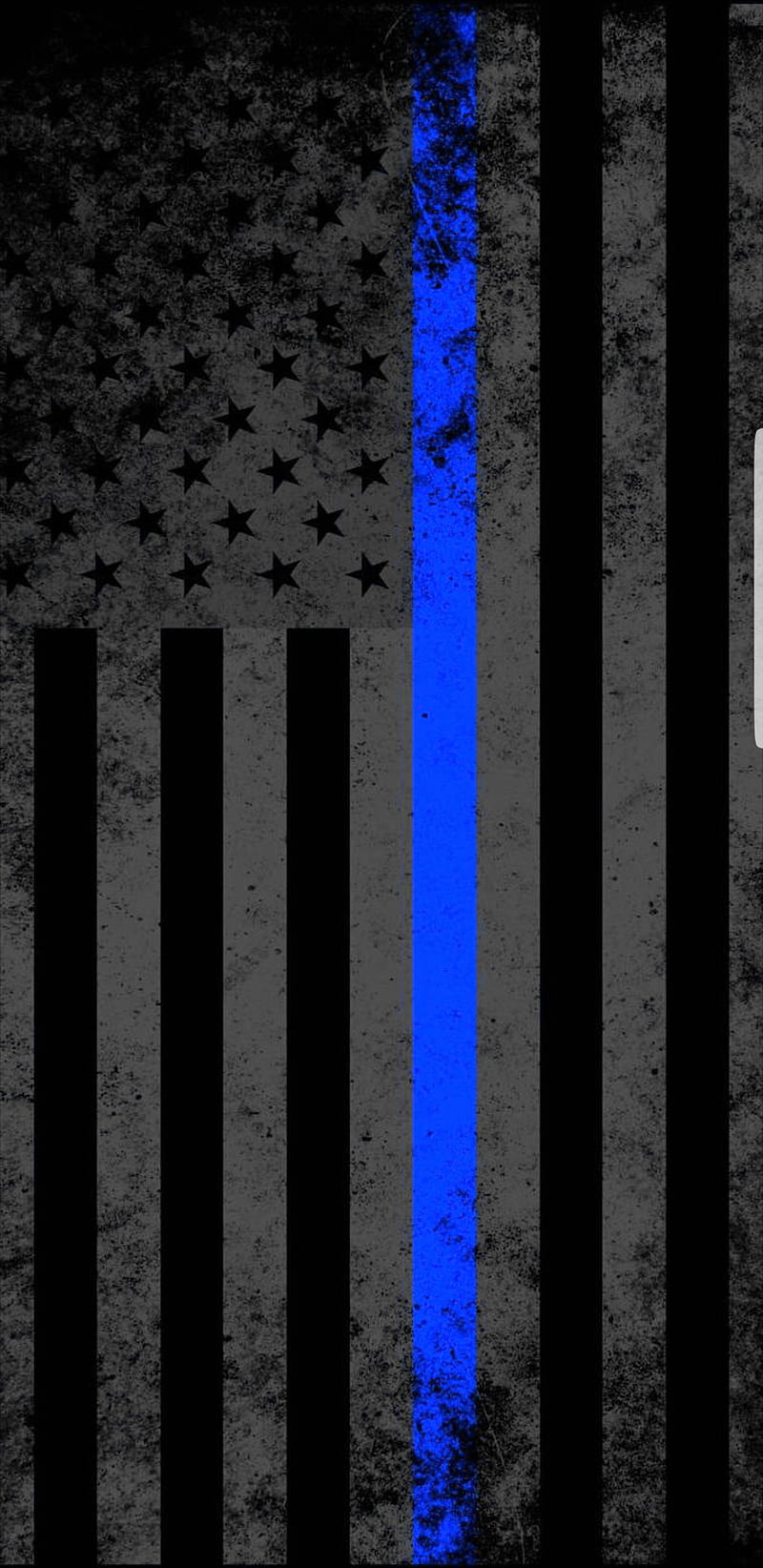 Thin Blue Line, america, american flag, blue, flag, police, HD phone wallpaper