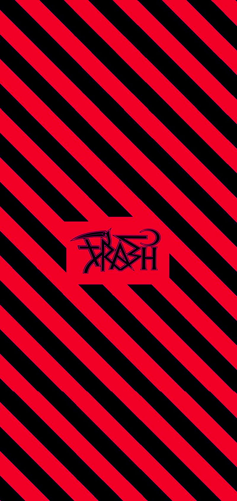Trashgang, black, red, red and black, trash, HD phone wallpaper