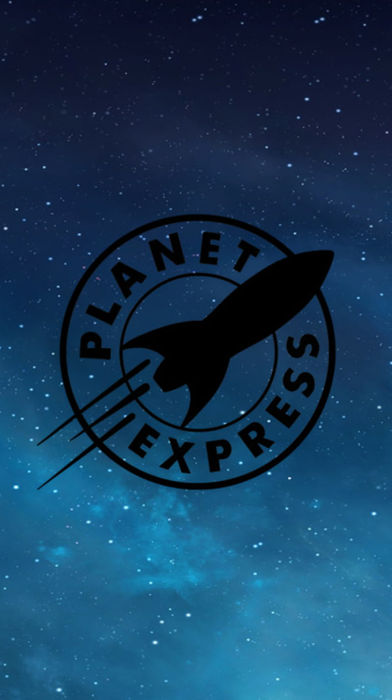 Planet Express Space, futurama, future, galaxy, logo, planet express, stars, tv, tv show, universe, HD phone wallpaper