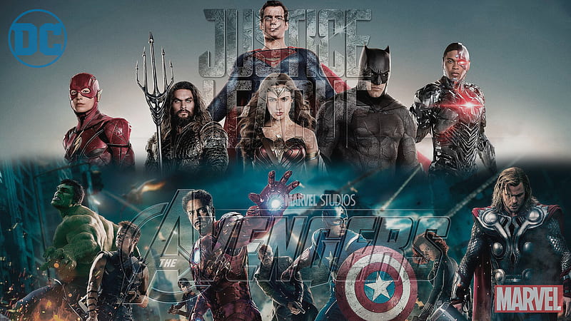 ArtStation - Gimp DC Justice League vs Marvel The Avengers, HD wallpaper