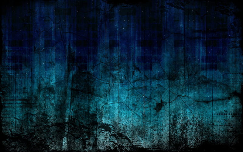 Oh Kay, black, grunge, grungy, blue, HD wallpaper