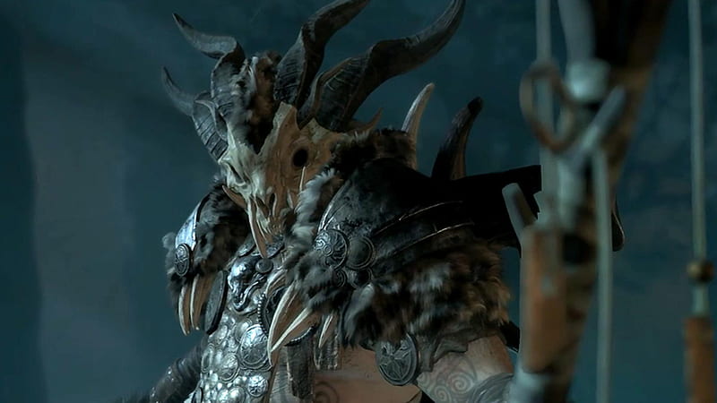 Diablo 4 Warrior With Demon Face Diablo 4, HD wallpaper
