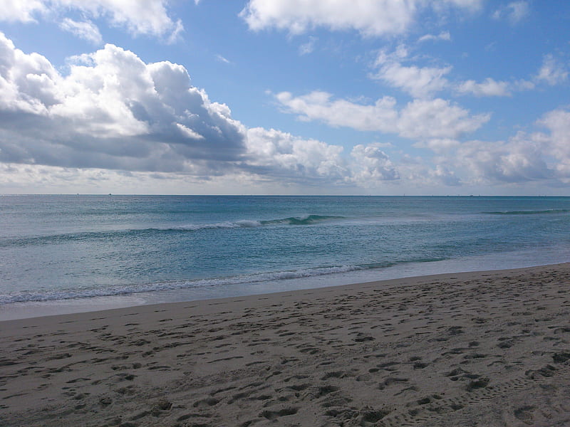Miami Beach, beach, nature, outdoors, ocean, HD wallpaper