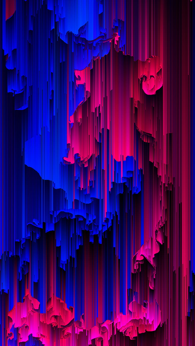 Flow Distort 1, HQ, abstract, blue, colorful, glitch, live, loop, pink, pixel, sort, surreal, vivid, HD phone wallpaper