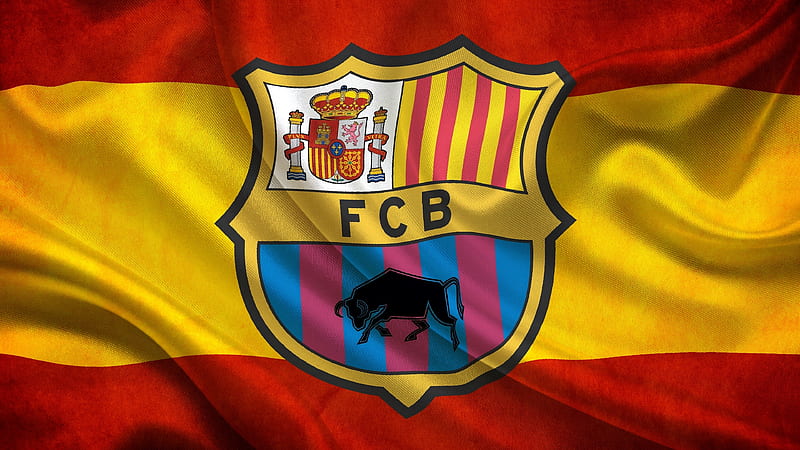 Fc Barcelona Flag, fc-barcelona, games, esports, football, HD wallpaper