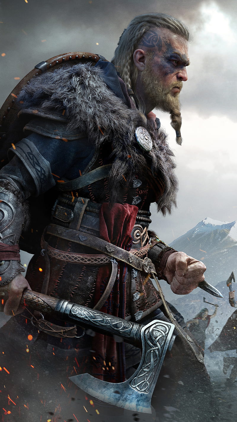 Eivor, assassins, creed, valhalla, vikings, HD phone wallpaper