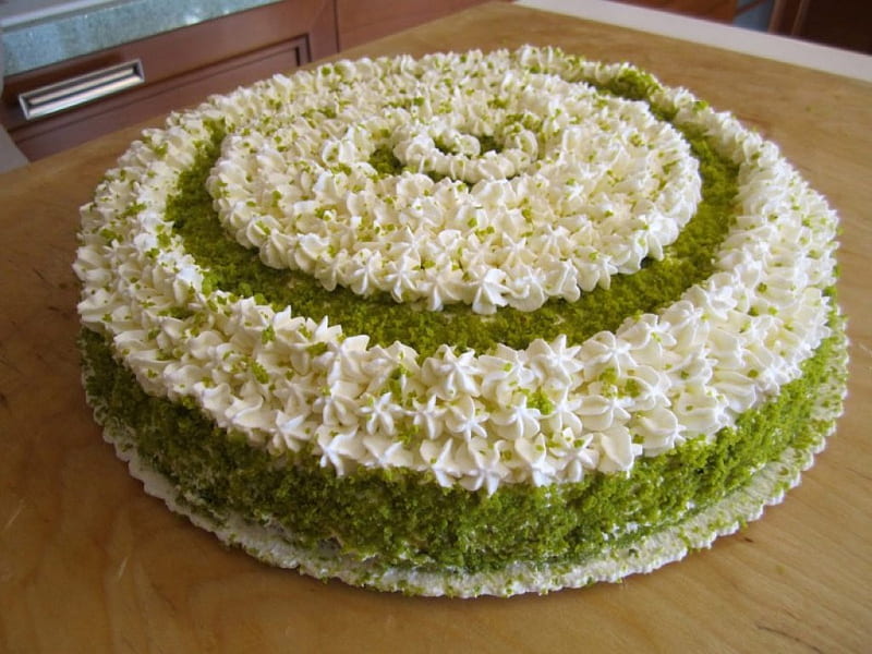 Pistachio Cake, Cake, Pistachio, Food, Sweet, HD wallpaper